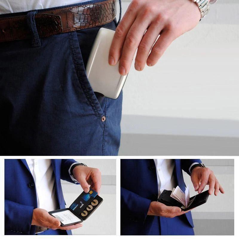 Secure cash and card case