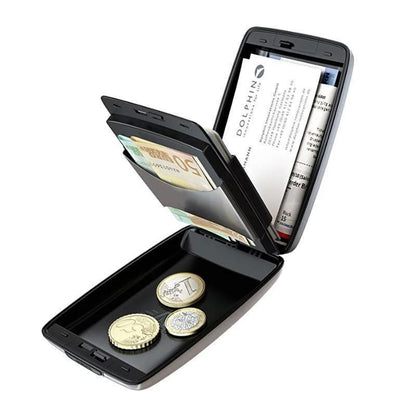 Secure cash and card case