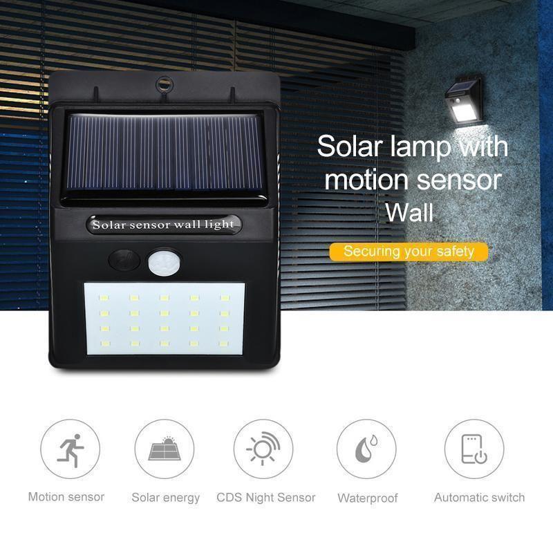 Solar Motion Sensor LED Wall Light
