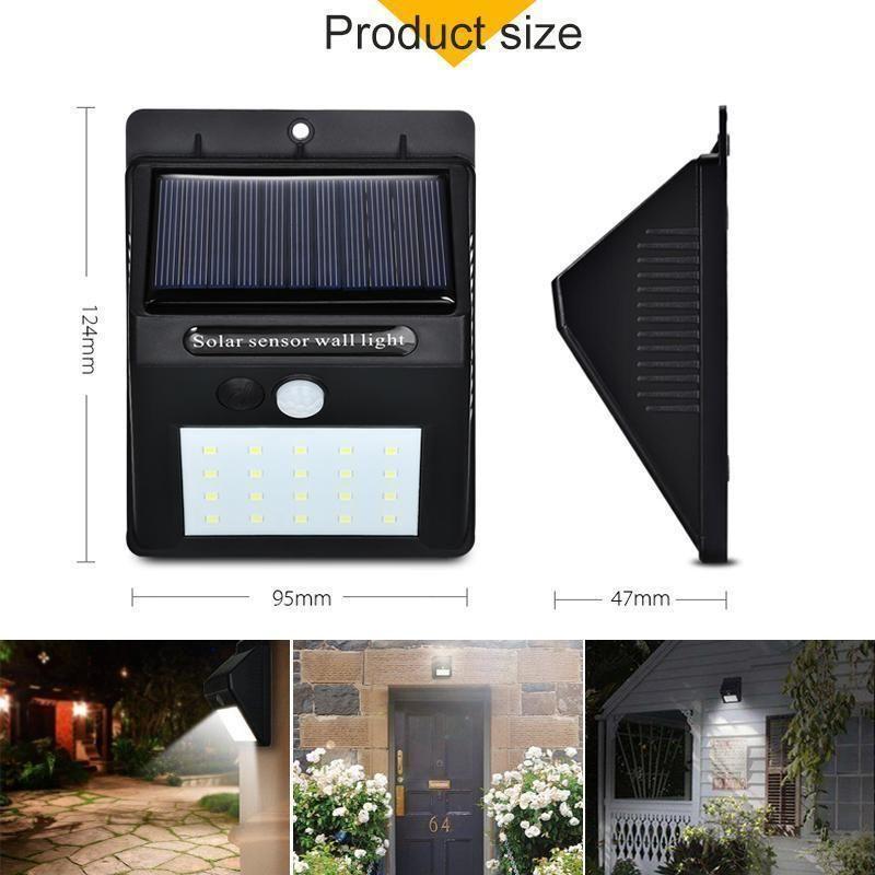 Solar Motion Sensor LED Wall Light