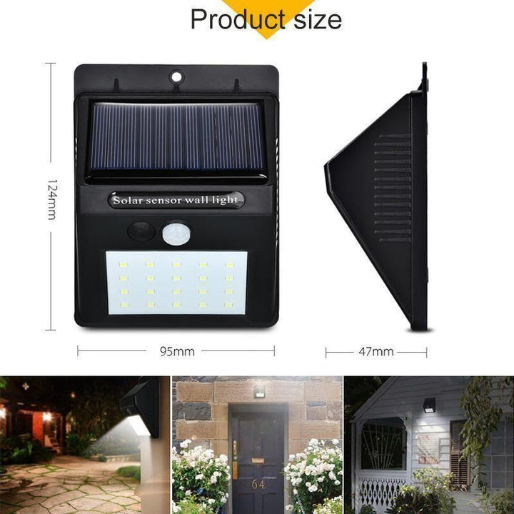 Solar Motion Sensor LED Wall Light