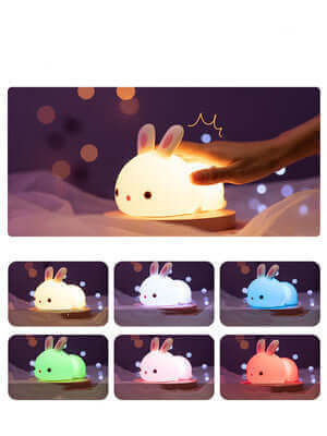 New Year'S Gift Rabbit Silicone Lamp Pat Feeding Creative Night Light Children'S Toys | Kalsten