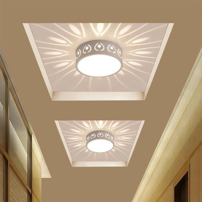 Stylish, modern LED ceiling light for entrance area, hallway, and balcony