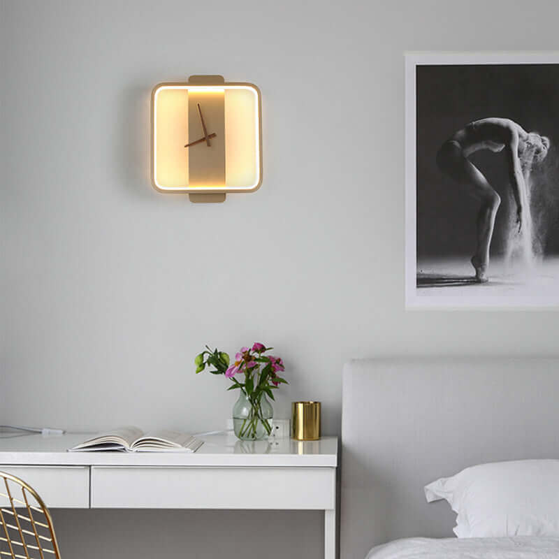 Nordic Wall Lamp Bedroom Bedside Lamp Clock Modeling Lamp | Kalsten