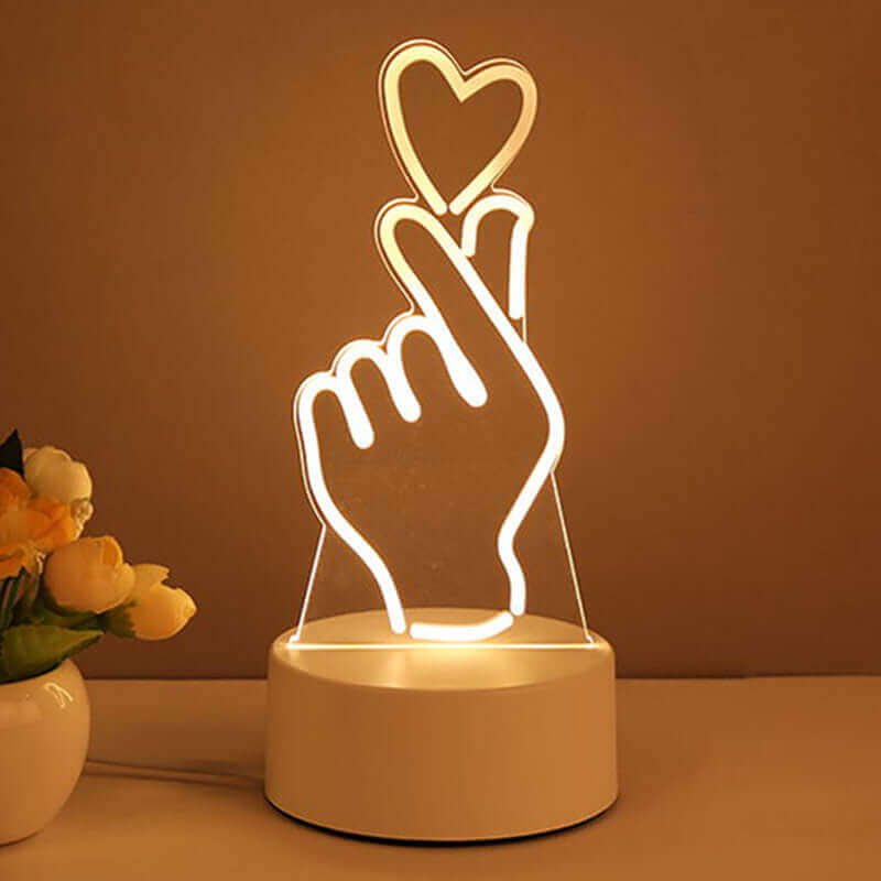 3D Lamp Acrylic USB LED Night Lights Neon Sign Lamp Christmas Home Decorations For Room Decor Valentines Day Gifts | Kalsten