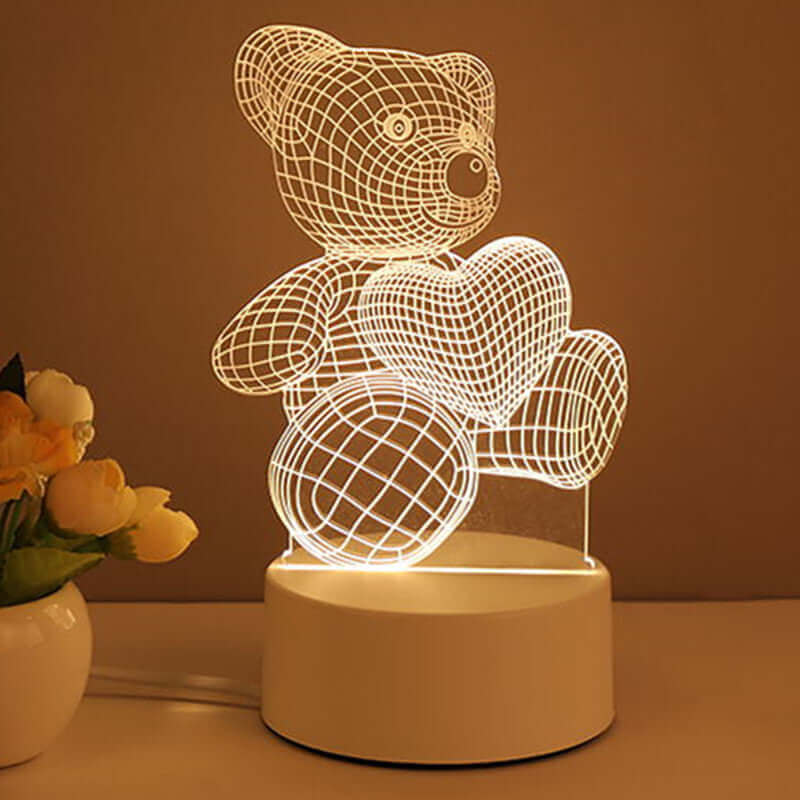 3D Lamp Acrylic USB LED Night Lights Neon Sign Lamp Christmas Home Decorations For Room Decor Valentines Day Gifts | Kalsten