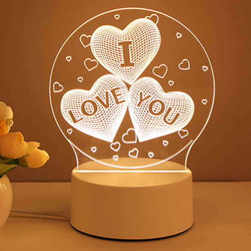 3D Lamp Acrylic USB LED Night Lights Neon Sign Lamp Christmas Home Decorations For Room Decor Valentines Day Gifts | Kalsten