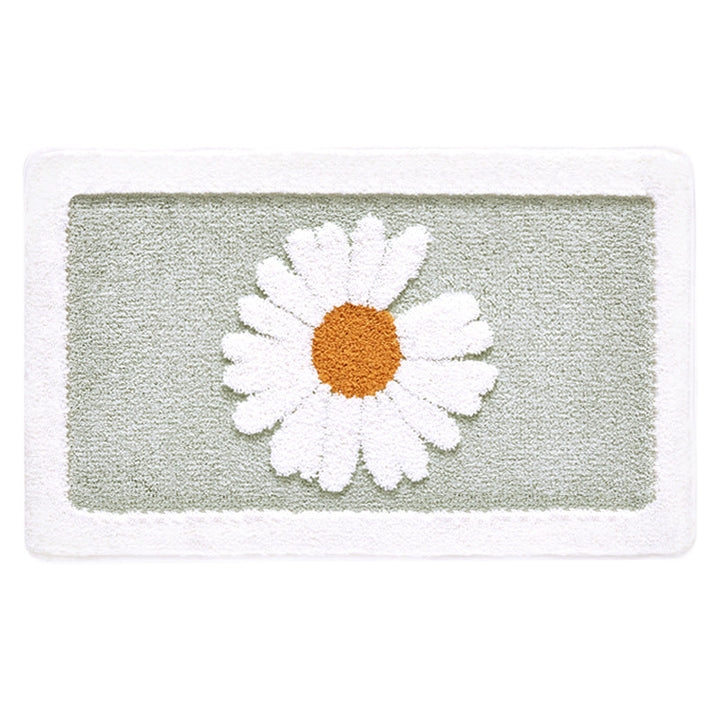 Floral Design Plush Bath Mat Kalsten