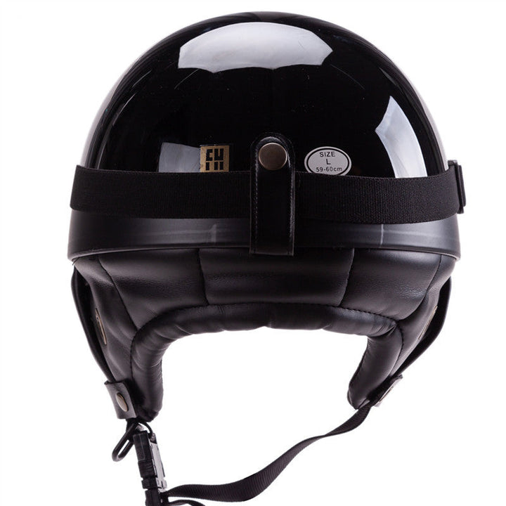 Vintage-Style Open-Face Motorcycle Helmet with Goggles Kalsten