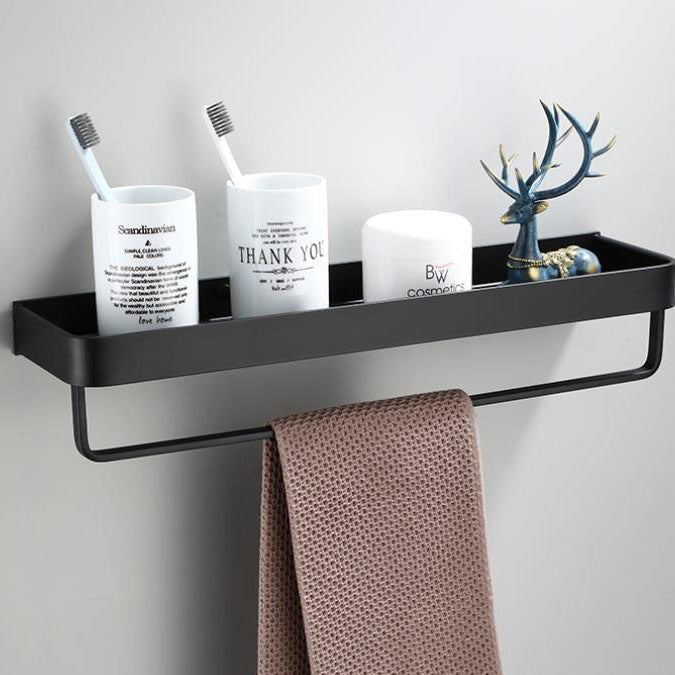 Kellan Wall-mounted Bathroom Shelf Black | Kalsten
