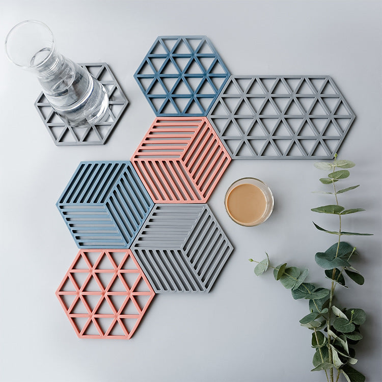 Unisex Silicone Coaster with Modern Geometric Design Kalsten