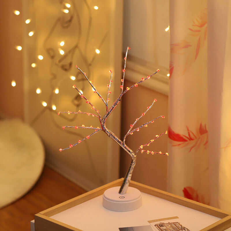 LED USB Fire Tree Light Copper Wire Table Lamps Night Light | Kalsten