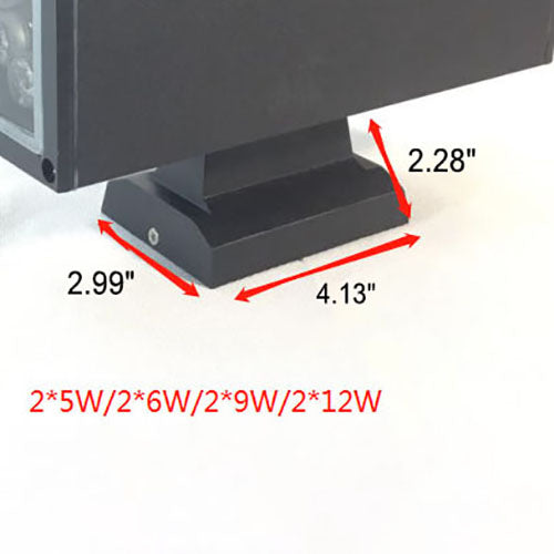 Modern Minimalist Square Column LED Luminous Outdoor Waterproof Wall Sconce Lamp | Kalsten