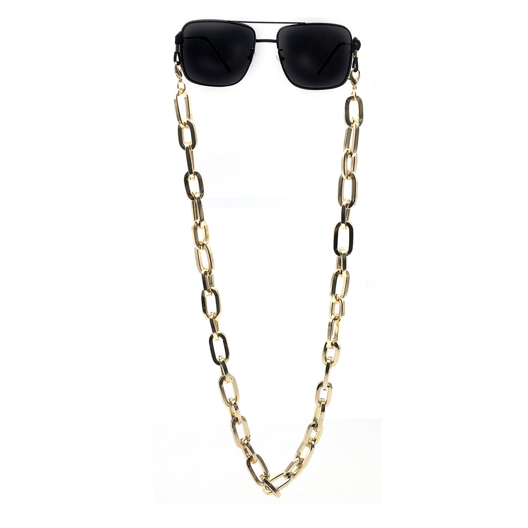 Fashion-Forward Metallic Eyewear Chain Kalsten
