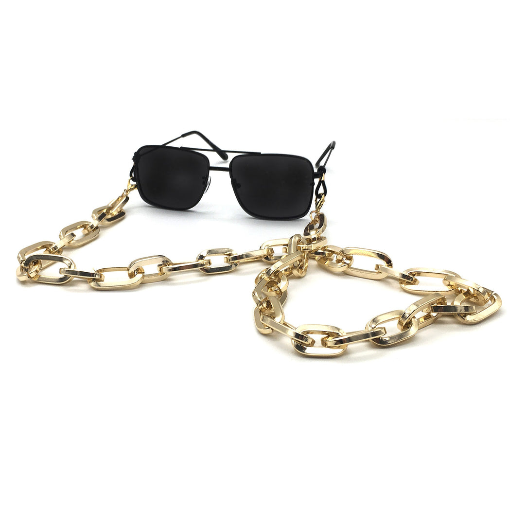 Fashion-Forward Metallic Eyewear Chain Kalsten