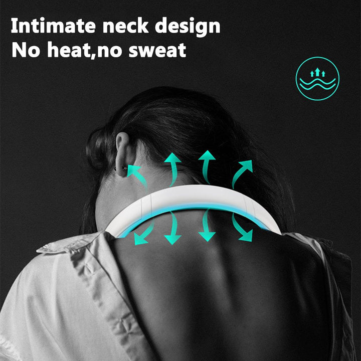1pc Portable Neck Fan Electric Wireless Fan Rechargeable USB Mini Fan Bladeless Personal Fan Hanging Neck Cooler For Outdoor Sports | Kalsten