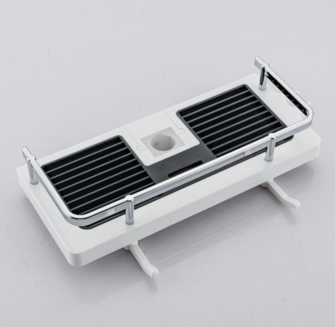 Bathroom Shelf Caddy for Shower Rail, No Drilling Pole Shower Storage Rack Holder | Kalsten