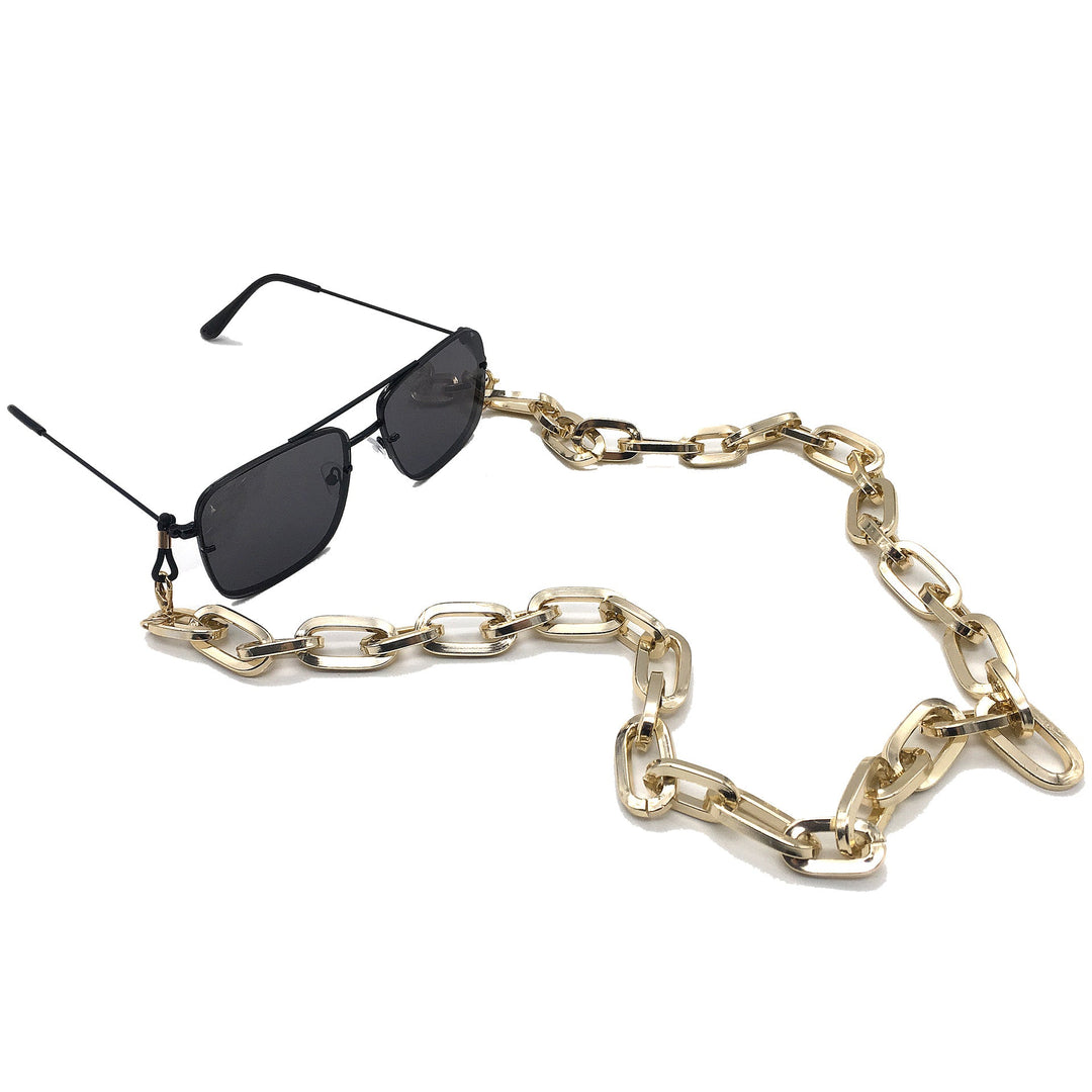 Fashion-Forward Metallic Eyewear Chain Kalsten