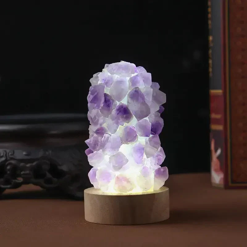 Stylish Amethyst Lamp - Calming Light and Energy Kalsten