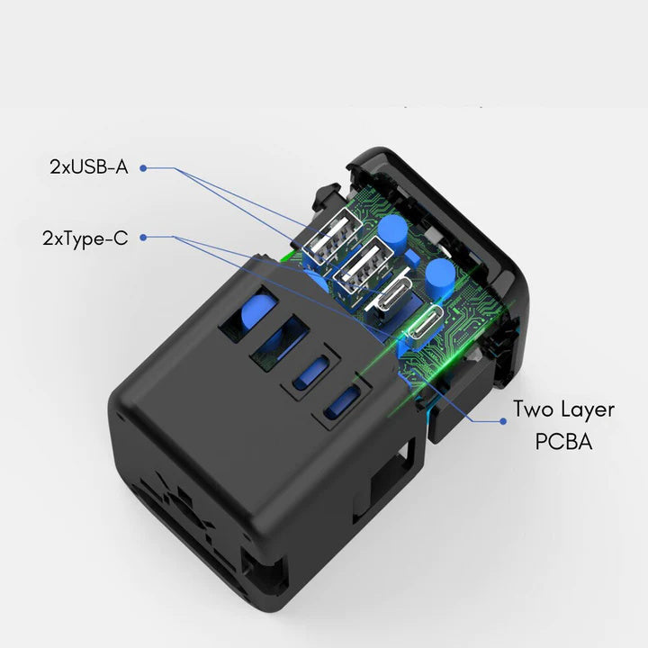 Kalsten | Universal 100V-220V Smart Travel Adapter Voltage Converter