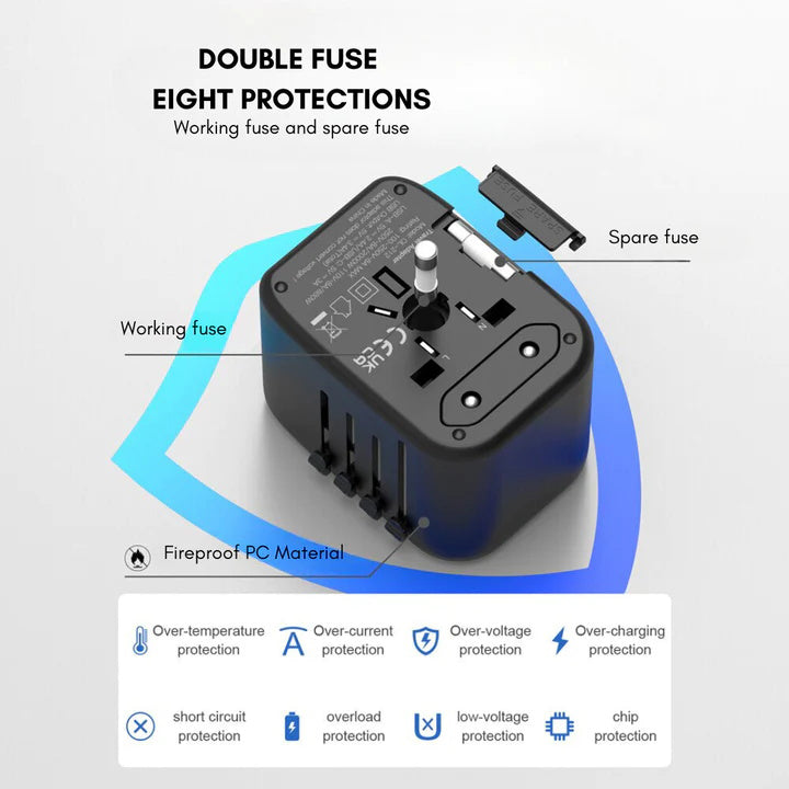 Kalsten | Universal 100V-220V Smart Travel Adapter Voltage Converter