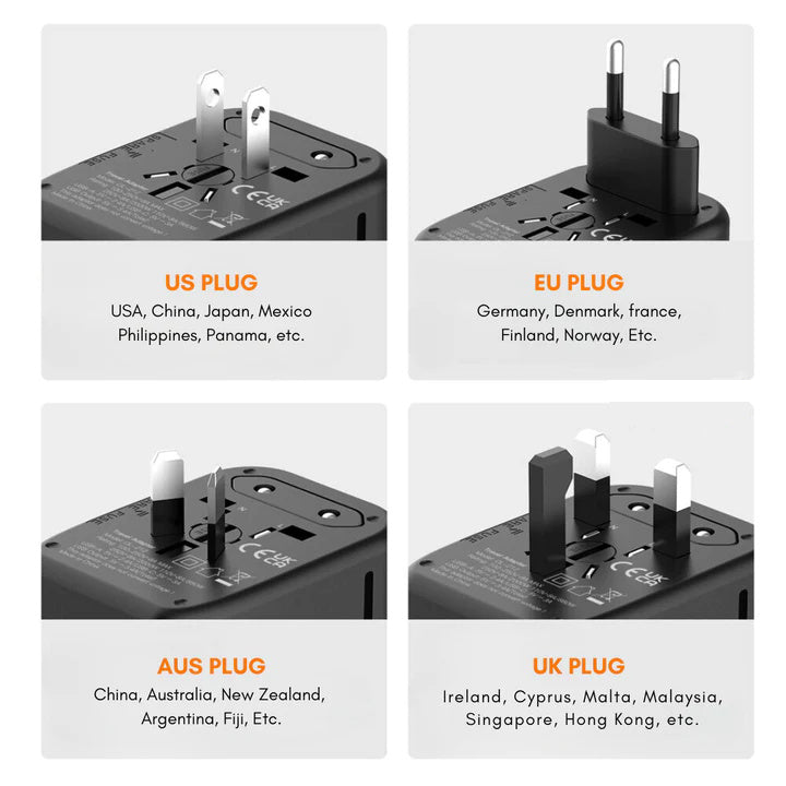 Kalsten | Universal 100V-220V Smart Travel Adapter Voltage Converter