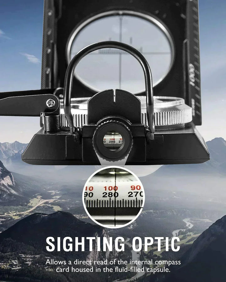 Kalsten | Multifunctional military navigation compass with inclinometer | Shockproof, waterproof compass for hiking, camping, and outdoor life
