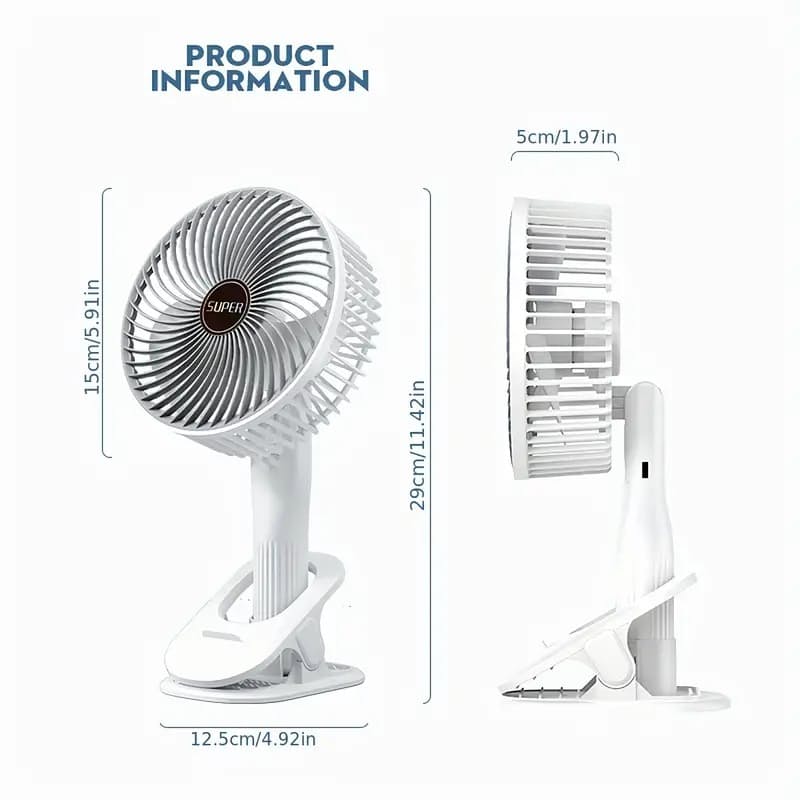Portable  Rechargeable  Desk Fan | Kalsten