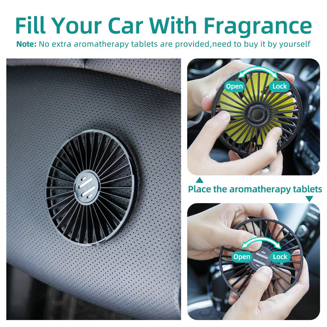 Portable Car Fan Cooler with USB and 3 Wind Settings | Kalsten