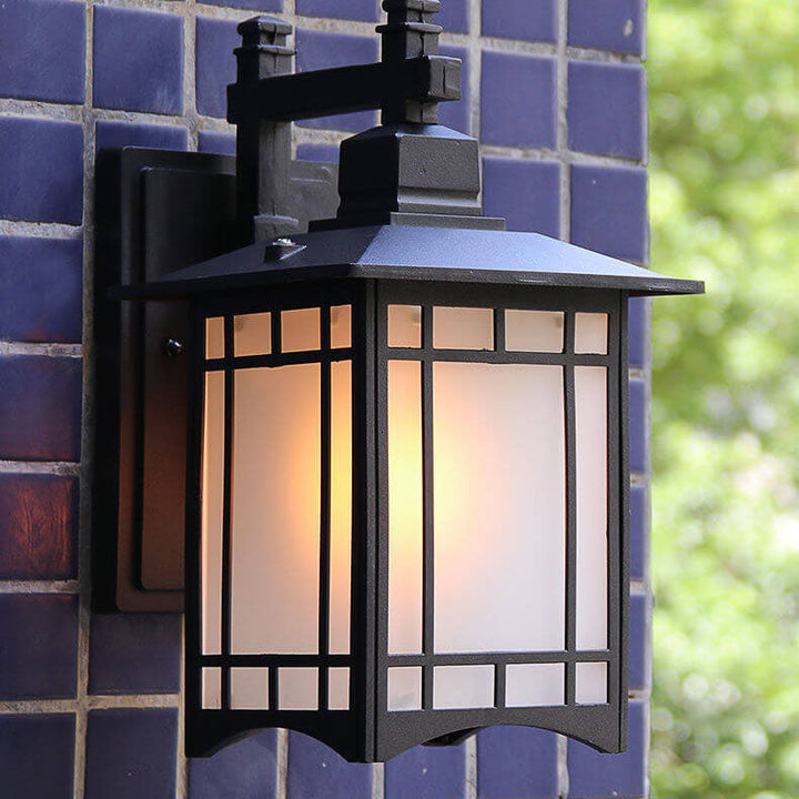 Modern Waterproof Solar Aluminum Chinese Pavilion Shape 1-Light Wall Sconce Lamp | Kalsten