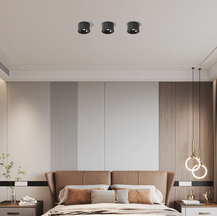 Flush Mount Ceiling Light Aluminum 3.7 in Small 12W Modern Hallway Bedroom Living Room LED Fixture | Kalsten