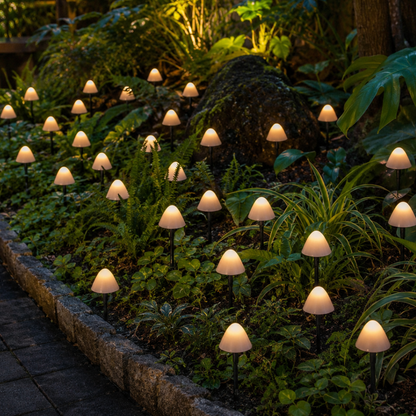 MushroomGlow Solar String Lights