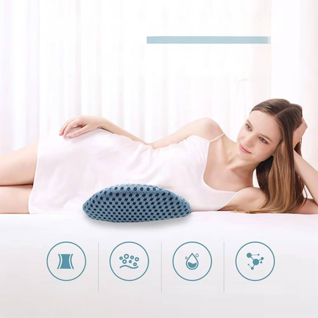 ComfortWave Lumbar Support Cushion | for Lower Back Pain Relief - Ergonomic Design for Office - Driving and Home Use Kalsten