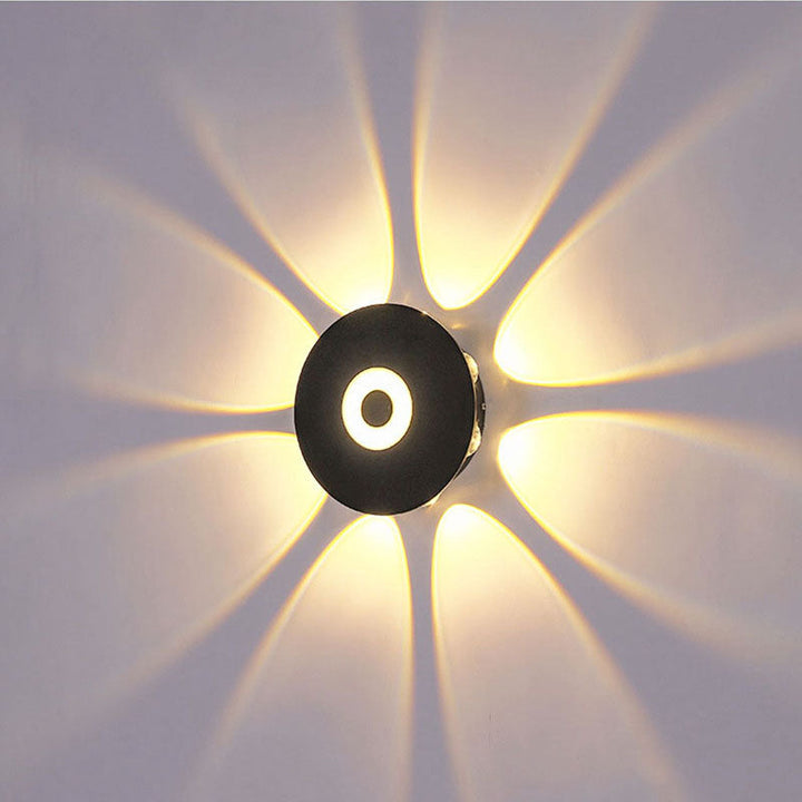 Contemporary Scandinavian Aluminum Round Shade LED Wall Sconce Lamp For Outdoor Patio | Kalsten