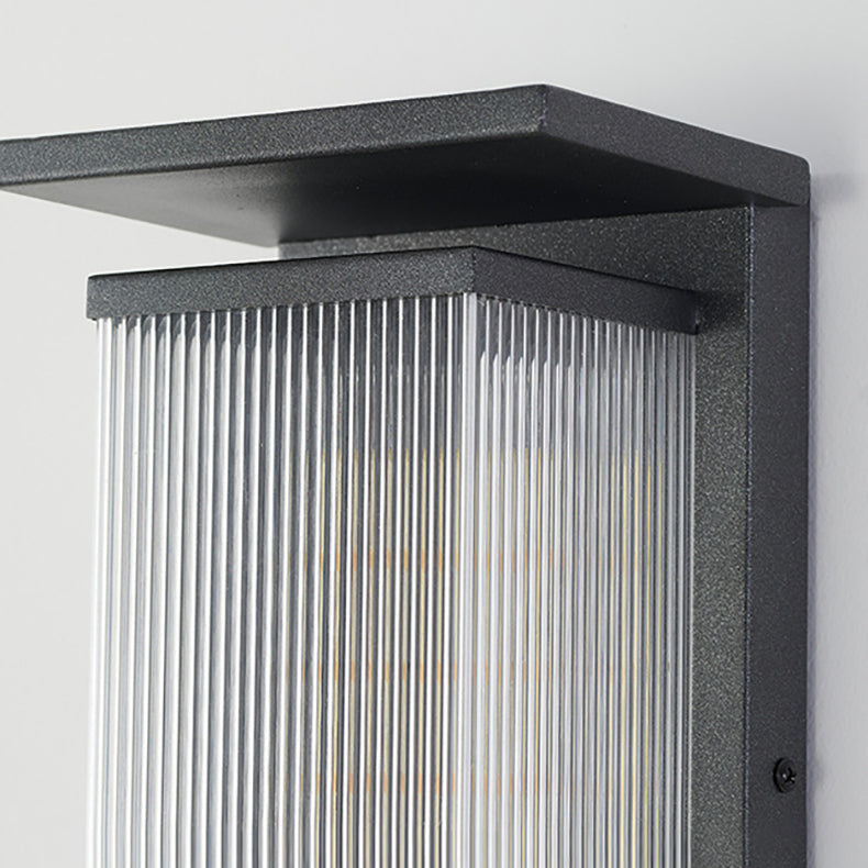 Modern Minimalist Waterproof Rectangular Stainless Steel Acrylic LED Wall Sconce Lamp For Outdoor Patio | Kalsten