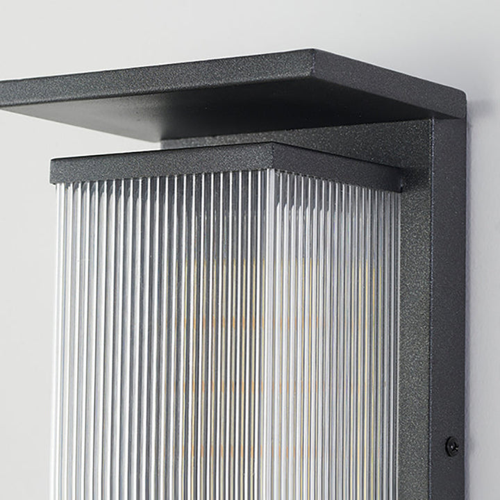 Modern Minimalist Waterproof Rectangular Stainless Steel Acrylic LED Wall Sconce Lamp For Outdoor Patio | Kalsten
