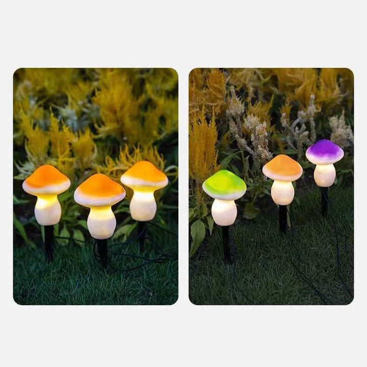 Solar Outdoor Resin Mushroom LED Garden Ground Insert Decorative Landscape Light | Kalsten