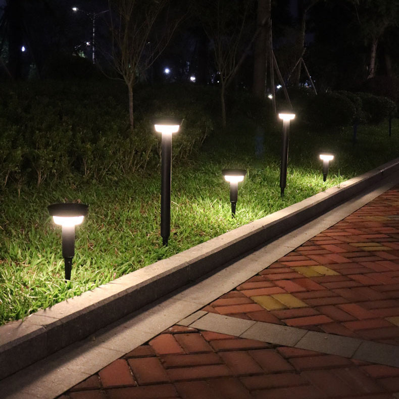Modern Simplicity Waterproof Solar Round Aluminum Acrylic Outdoor Lights For Garden | Kalsten