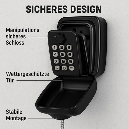 KeyGuard Outdoor Safe – Weatherproof Wall-Mounted Key Box | Karnz