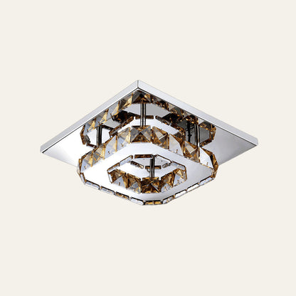 Modern LED Ceiling Light with Crystal Optic