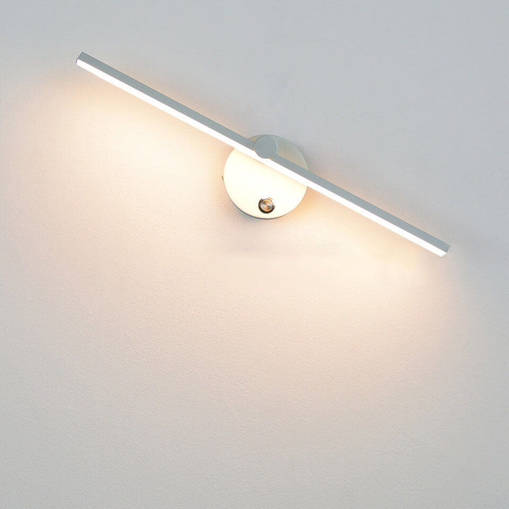Nordic Minimalist Aluminium Long Bar Switch LED Mirror Wall Light Lamp | Kalsten