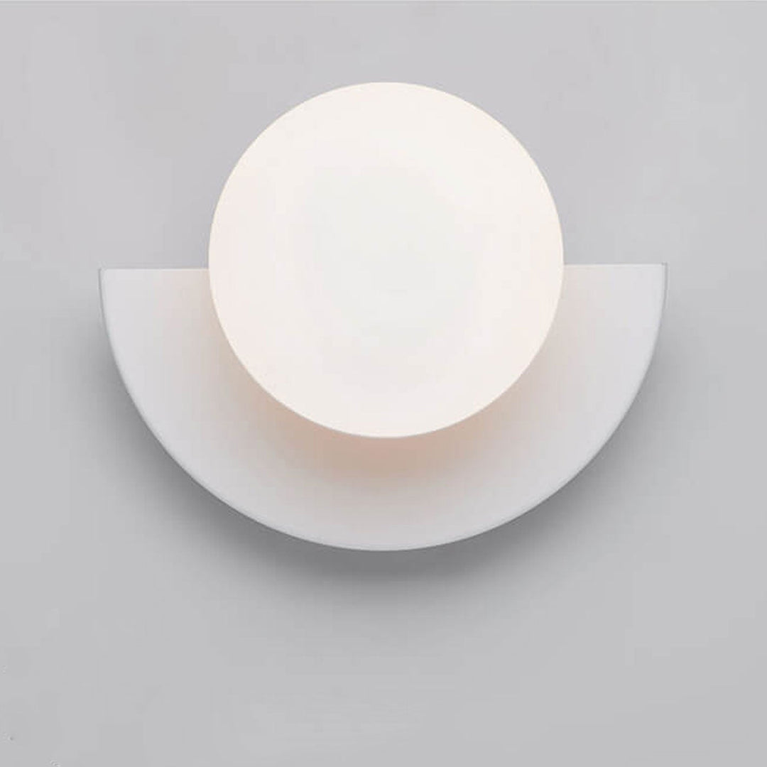 Glass Globe Wall Light with Color Base Kalsten
