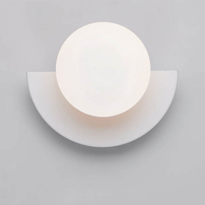 Glass Globe Wall Light with Color Base Kalsten