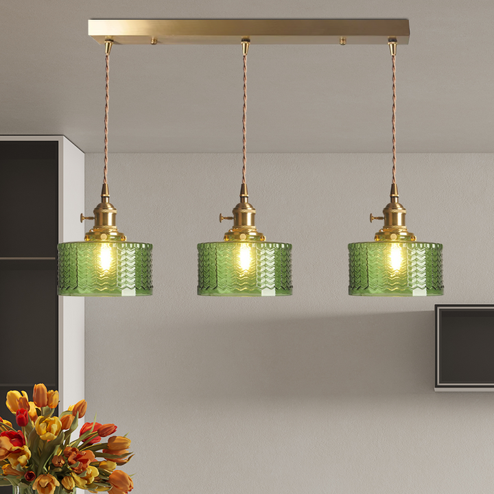 Vintage Stunning Cylinder Glass Pendant Light | Kalsten