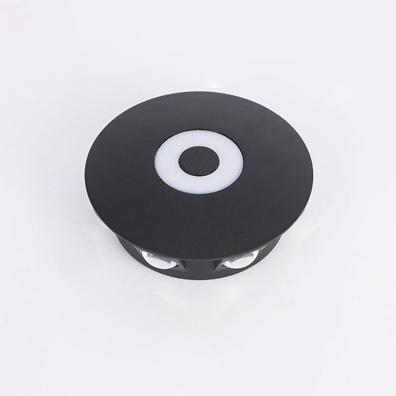 Contemporary Scandinavian Aluminum Round Shade LED Wall Sconce Lamp For Outdoor Patio | Kalsten