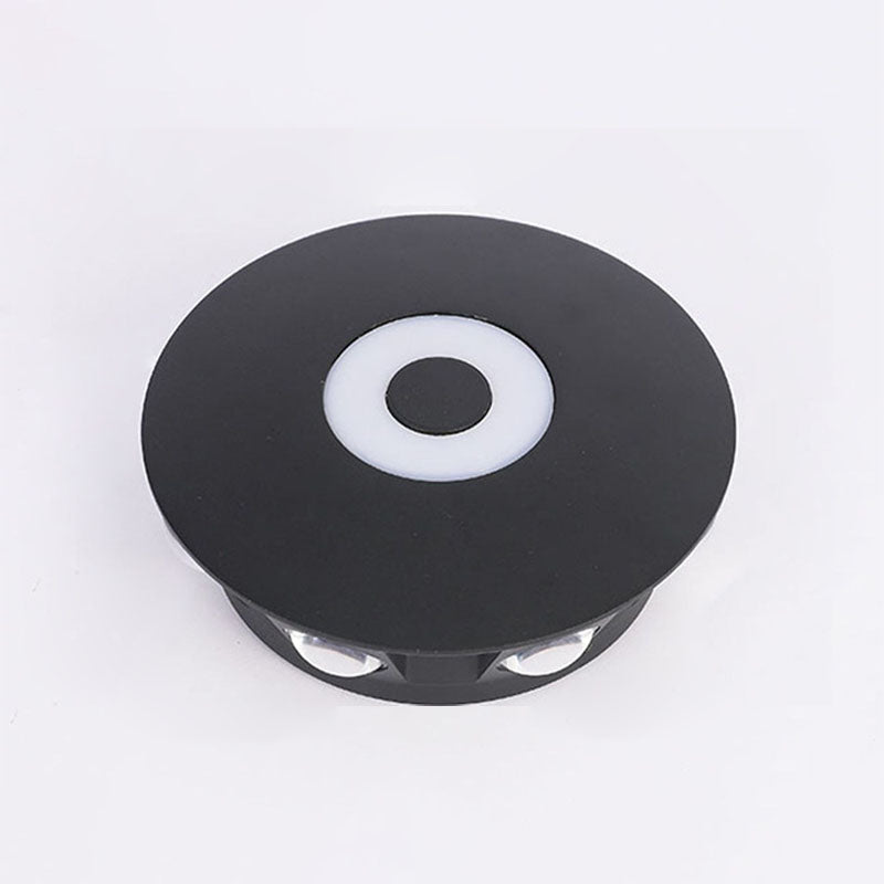 Contemporary Scandinavian Aluminum Round Shade LED Wall Sconce Lamp For Outdoor Patio | Kalsten