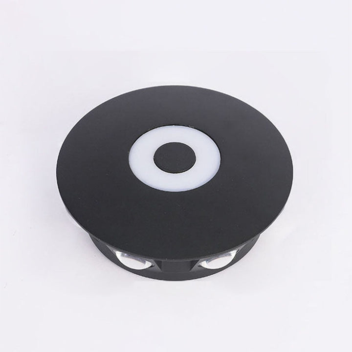 Contemporary Scandinavian Aluminum Round Shade LED Wall Sconce Lamp For Outdoor Patio | Kalsten