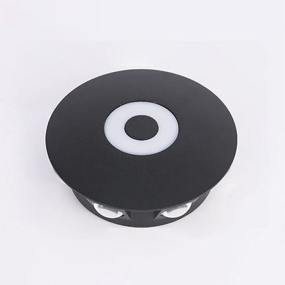Contemporary Scandinavian Aluminum Round Shade LED Wall Sconce Lamp For Outdoor Patio | Bowlift