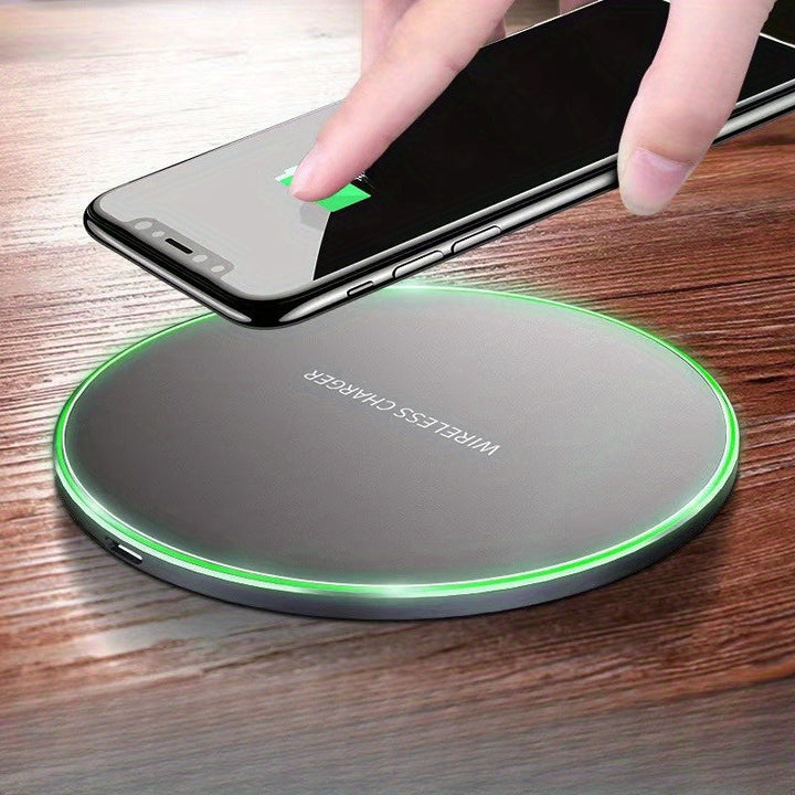 Kalsten | 15W Wireless Charging Pad for iPhone & Android – Fast Wireless Charger Base with Sleek Design for Home & Office | Apple & Samsung Compatible