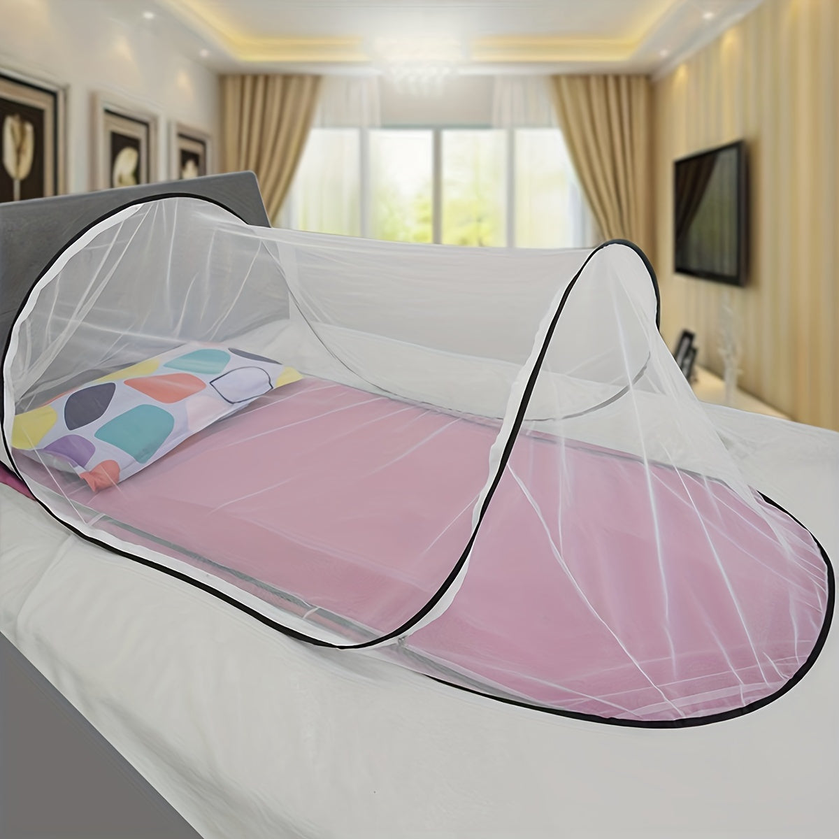 Skanto | InsectoGuard Solo Mosquito Net | Ultralight & Foldable | With Zipper | 200×80×56 cm | For 1 Person